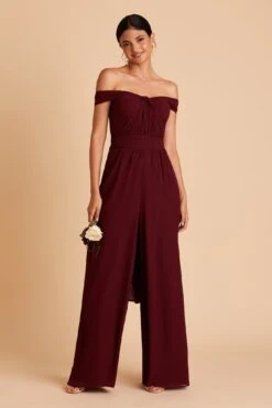 Gigi Convertible Jumpsuit - Cabernet 27 Gigi Convertible Jumpsuit - Cabernet -Wedding Dress Store BIRDY GREY GIGI CONVERTIBLE BRIDESMAID JUMPSUIT CABERNET 07