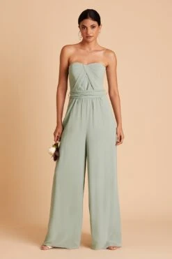 Gigi Convertible Jumpsuit - Sage -Wedding Dress Store BIRDY GREY GIGI CONVERTIBLE BRIDESMAID JUMPSUIT SAGE 03