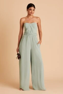 Gigi Convertible Jumpsuit - Sage -Wedding Dress Store BIRDY GREY GIGI CONVERTIBLE BRIDESMAID JUMPSUIT SAGE 05
