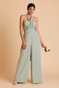 Gigi Convertible Jumpsuit - Sage -Wedding Dress Store BIRDY GREY GIGI CONVERTIBLE BRIDESMAID JUMPSUIT SAGE 08