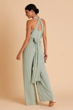 Gigi Convertible Jumpsuit - Sage -Wedding Dress Store BIRDY GREY GIGI CONVERTIBLE BRIDESMAID JUMPSUIT SAGE 09