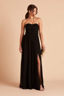 Grace Convertible Dress - Black -Wedding Dress Store BIRDY GREY GRACE CONVERTIBLE SLIT BRIDESMAID DRESS BLACK 03