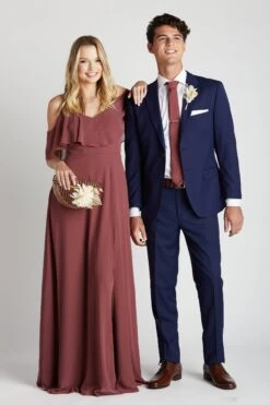 Simon Necktie - Rosewood -Wedding Dress Store BIRDY GREY GROOMSMAN ROSEWOOD SIMON NECKTIE 01