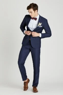 Brilliant Blue Suit Jacket By SuitShop -Wedding Dress Store BIRDY GREY GROOMSMEN SUIT BRILLIANT BLUE 02