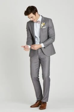 Textured Gray Suit Jacket By SuitShop -Wedding Dress Store BIRDY GREY GROOMSMEN SUIT TEXTURED GRAY 02 55d627f4 12fd 45ab a527 d863c2d5ebda