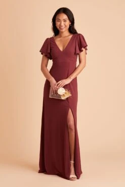 Hannah Crepe Dress - Rosewood 16 Hannah Crepe Dress - Rosewood -Wedding Dress Store BIRDY GREY HANNAH BRIDESMAID DRESS ROSEWOOD 04