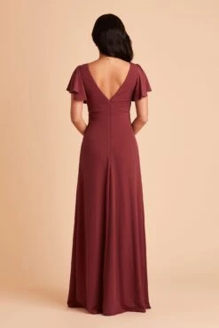 Hannah Crepe Dress - Rosewood 20 Hannah Crepe Dress - Rosewood -Wedding Dress Store BIRDY GREY HANNAH BRIDESMAID DRESS ROSEWOOD 05