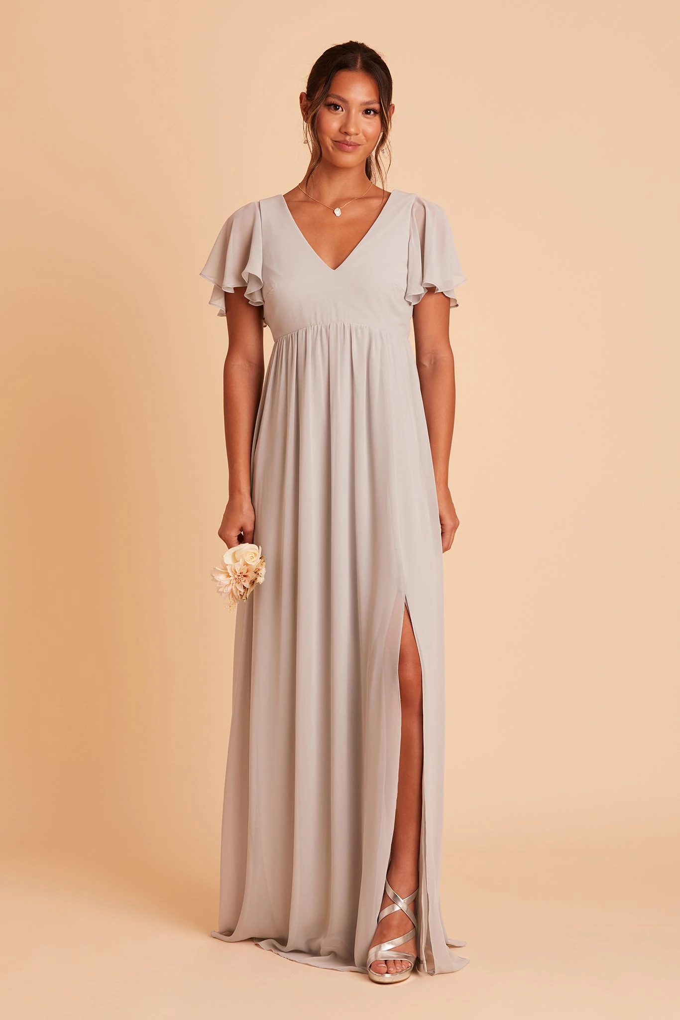 Hannah Empire Dress - Dove Gray 5 Hannah Empire Dress - Dove Gray - Image 3