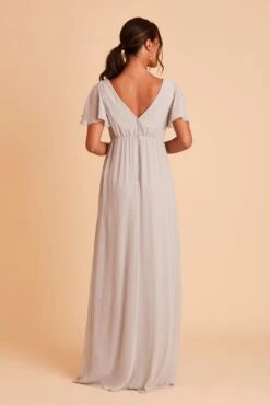 Hannah Empire Dress - Dove Gray 19 Hannah Empire Dress - Dove Gray -Wedding Dress Store BIRDY GREY HANNAH MATERNITY BRIDESMAID DRESS DOVE GRAY 04