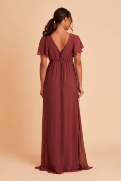 Hannah Empire Dress - Rosewood -Wedding Dress Store BIRDY GREY HANNAH MATERNITY BRIDESMAID DRESS ROSEWOOD 04
