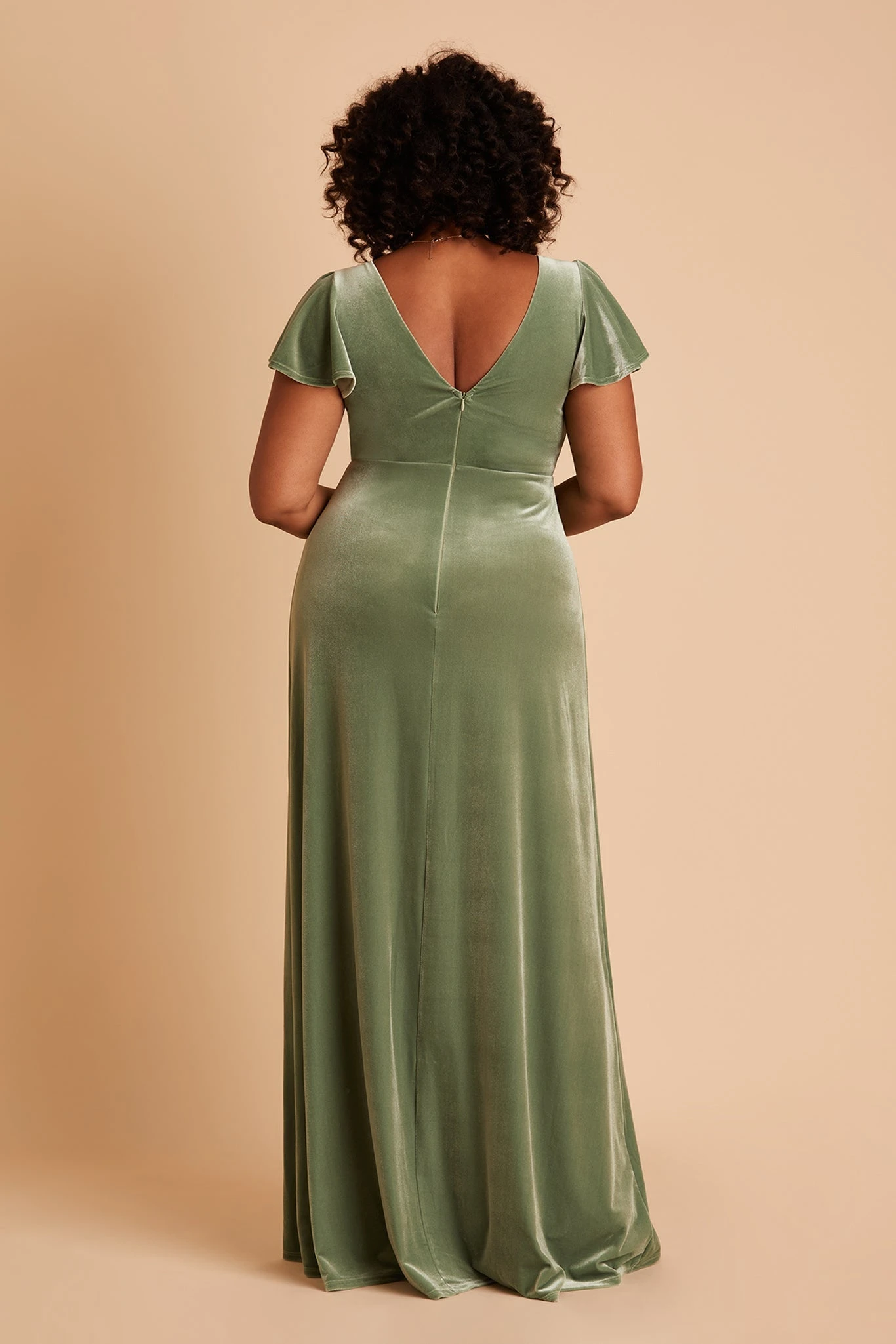 Hannah Velvet Dress - Dark Sage 14 Hannah Velvet Dress - Dark Sage - Image 12