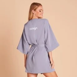 Karen Robe - Dusty Blue -Wedding Dress Store BIRDY GREY KAREN BRIDESMAID KIMONO ROBE DUSTY BLUE 07 PERSONALIZATION 01 54a32f6f 33da 4d40 b6d4 2a0a01911e93