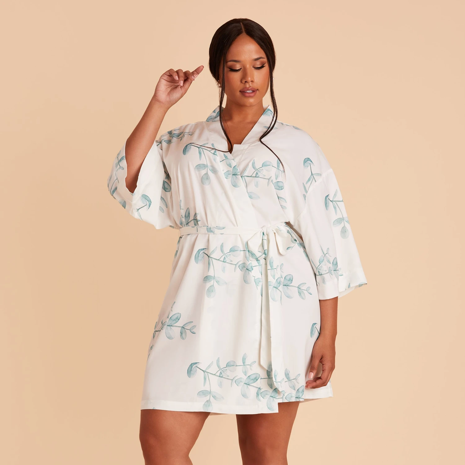 Karen Floral Robe - Sage Eucalyptus - Image 4
