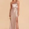 Kira Shiny Satin Dress - Taupe 1 Kira Shiny Satin Dress - Taupe -Wedding Dress Store BIRDY GREY KIRA SATIN BRIDESMAID DRESS TAUPE 05