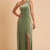Kira Velvet Dress - Dark Sage -Wedding Dress Store BIRDY GREY KIRA VELVET BRIDESMAID DRESS DARK SAGE 02