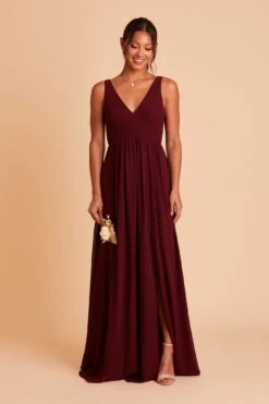 Laurie Empire Dress - Cabernet 21 Laurie Empire Dress - Cabernet -Wedding Dress Store BIRDY GREY LAURIE MATERNITY BRIDESMAID DRESS CABERNET 04