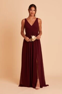 Laurie Empire Dress - Cabernet 23 Laurie Empire Dress - Cabernet -Wedding Dress Store BIRDY GREY LAURIE MATERNITY BRIDESMAID DRESS CABERNET 07