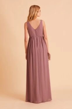 Laurie Empire Dress - Dark Mauve -Wedding Dress Store BIRDY GREY LAURIE MATERNITY BRIDESMAID DRESS DARK MAUVE 05 1
