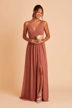 Laurie Empire Dress - Desert Rose -Wedding Dress Store BIRDY GREY LAURIE MATERNITY BRIDESMAID DRESS DESERT ROSE 05