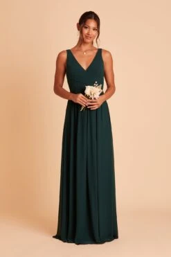Laurie Empire Dress - Emerald 18 Laurie Empire Dress - Emerald -Wedding Dress Store BIRDY GREY LAURIE MATERNITY BRIDESMAID DRESS EMERALD 01