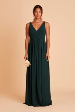 Laurie Empire Dress - Emerald 19 Laurie Empire Dress - Emerald -Wedding Dress Store BIRDY GREY LAURIE MATERNITY BRIDESMAID DRESS EMERALD 02