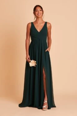 Laurie Empire Dress - Emerald 21 Laurie Empire Dress - Emerald -Wedding Dress Store BIRDY GREY LAURIE MATERNITY BRIDESMAID DRESS EMERALD 05