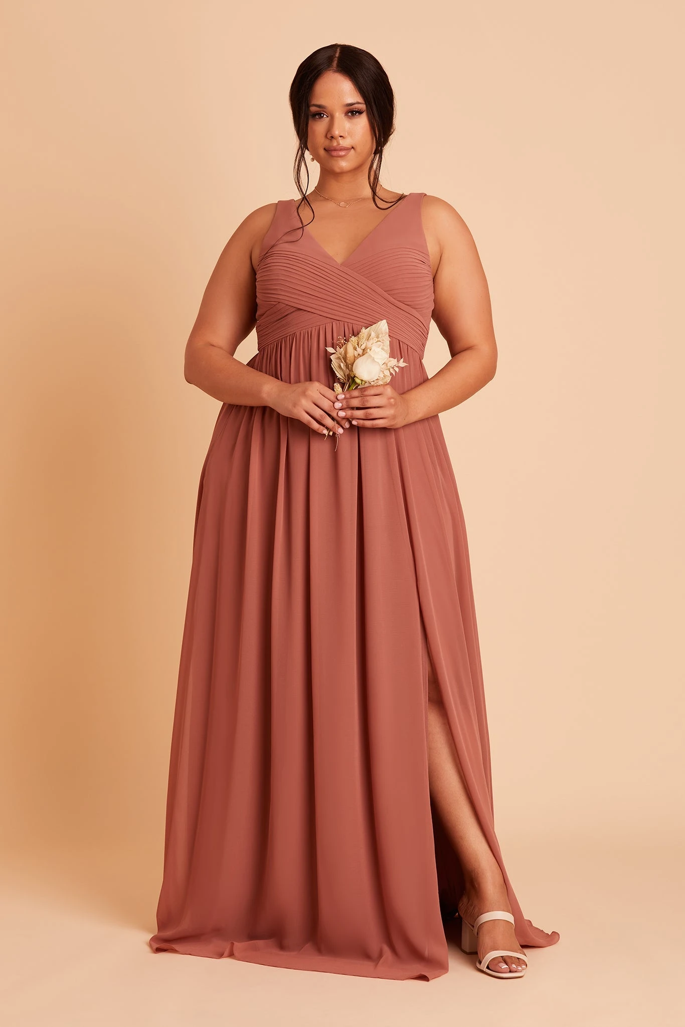 Laurie Empire Dress - Desert Rose - Image 3