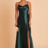 Lisa Long Shiny Satin Dress - Emerald -Wedding Dress Store BIRDY GREY LISA BRIDESMAID DRESS EMERALD 03 81a713b5 49fb 46ef b02f 2eba337797ba