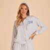 Zip Up Hoodie - Dusty Blue -Wedding Dress Store BIRDY GREY LOUNGEWEAR HOODIE DUSTY BLUE 05