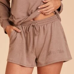 Sweat Shorts - Cocoa 19 Sweat Shorts - Cocoa -Wedding Dress Store BIRDY GREY LOUNGEWEAR SWEAT SHORTS COCOA 07