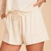 Sweat Shorts - Vanilla Cream -Wedding Dress Store BIRDY GREY LOUNGEWEAR SWEAT SHORTS VANILLA CREAM 05