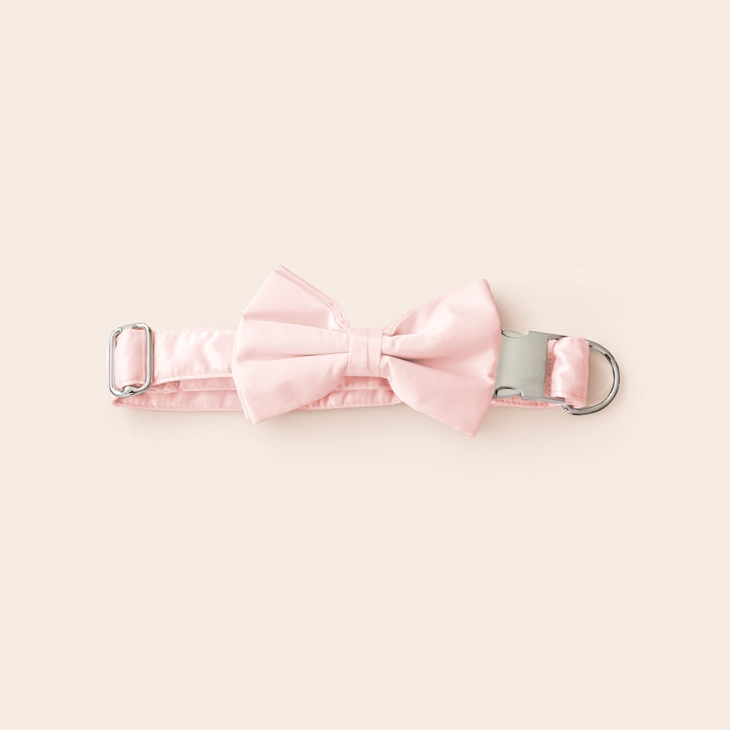 Sadie Dog Bow Tie Collar - Sheen Pale Pink 3 Sadie Dog Bow Tie Collar - Sheen Pale Pink