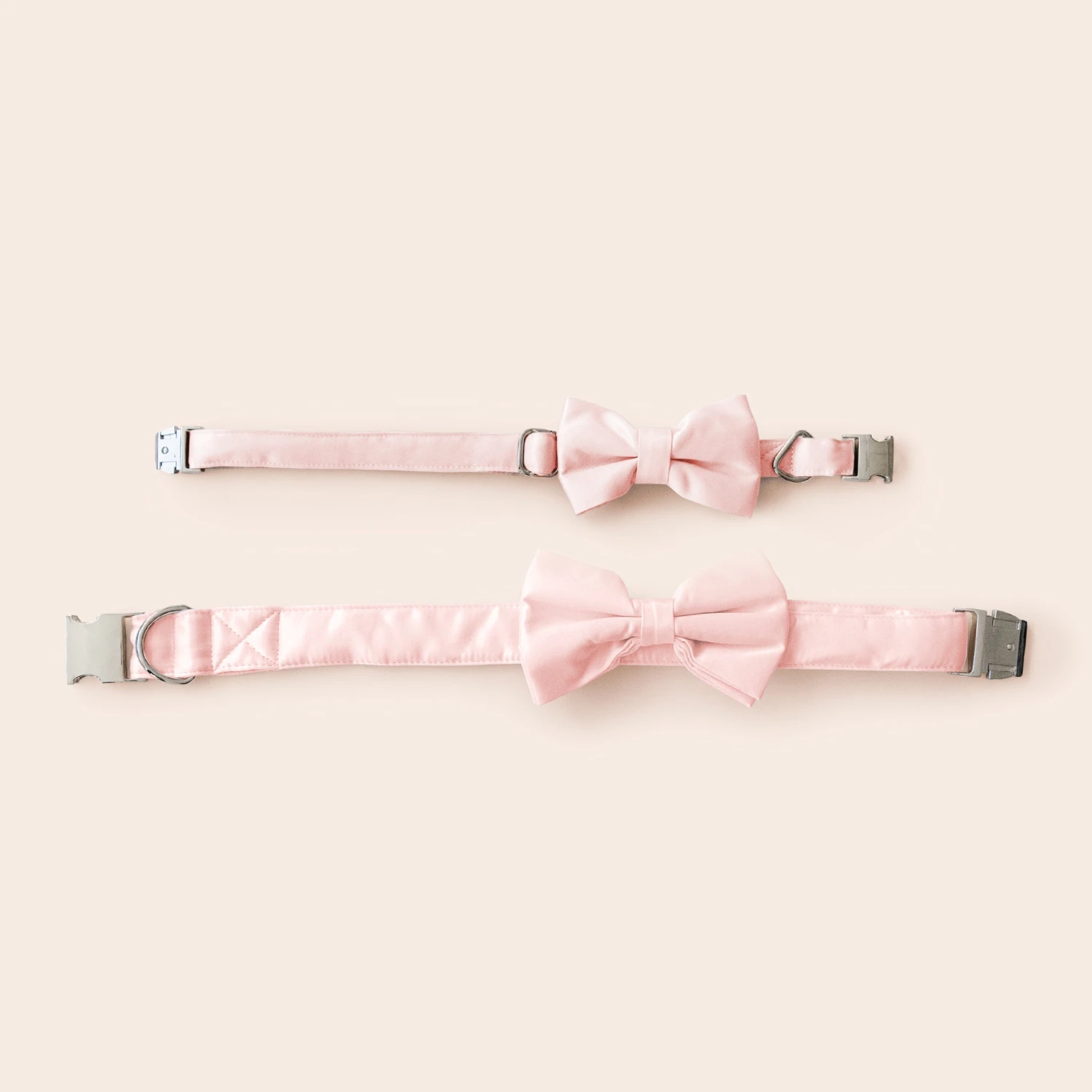 Sadie Dog Bow Tie Collar - Sheen Pale Pink 5 Sadie Dog Bow Tie Collar - Sheen Pale Pink - Image 3