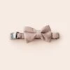 Sadie Dog Bow Tie Collar - Sheen Taupe