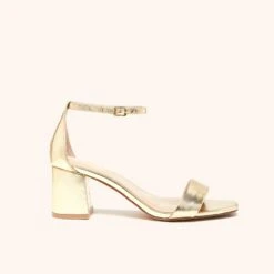 Natalie Chunky Heel - Gold