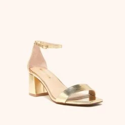 Natalie Chunky Heel - Gold -Wedding Dress Store BIRDY GREY NATALIE LOW CHUNKY BRIDESMAID SHOES GOLD 02 9c3b97af ae45 4eee 8f5e e2da62c478ad
