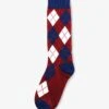 Argyle Groomsmen Socks By No Cold Feet - Burgundy -Wedding Dress Store BIRDY GREY NO COLD FEET SOCKS BURG NAVY ARG 03