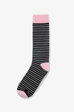 Striped Groomsmen Socks By No Cold Feet - Pink