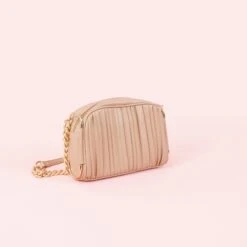 Pleated Crossbody Bag - Sand 7 Pleated Crossbody Bag - Sand -Wedding Dress Store BIRDY GREY PLEATED CHAIN CROSSBODY BRIDESMAID BAG NUDE 03 f1df39d7 919e 4b56 8772 6b37e4172c26