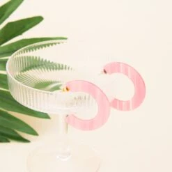 Resin Hoop Earrings - Pink -Wedding Dress Store BIRDY GREY RESIN HOOP EARRINGS PINK 02