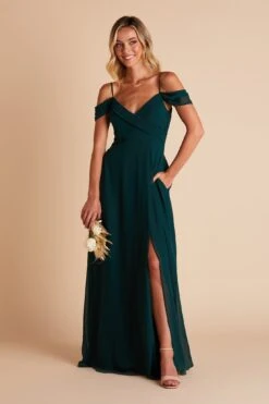 Spence Convertible Dress - Emerald -Wedding Dress Store BIRDY GREY SPENCE CONVERTIBLE SLIT BRIDESMAID EMERALD 06