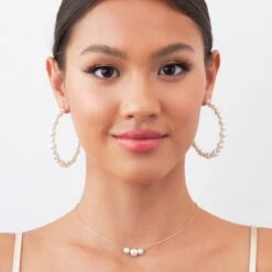 Spokane Pearl Hoops - Large -Wedding Dress Store BIRDY GREY SPOKANE PEARL HOOP EARRING LARGE CROPPED RT 03
