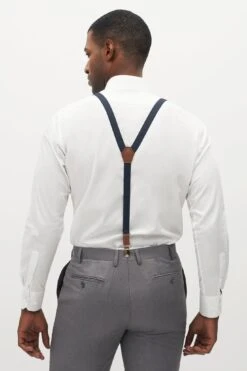 Classic Suspenders By Suitshop - Navy -Wedding Dress Store BIRDY GREY SUITSHOP CLASSIC SUSPENDERS GROOMSMEN NAVY 02