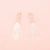 Tassel Earrings - White -Wedding Dress Store BIRDY GREY TASSLE EARRINGS WHITE 01