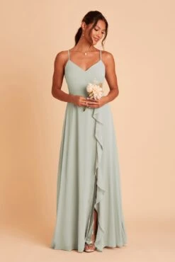 Theresa Chiffon Dress - Sage -Wedding Dress Store BIRDY GREY THERESA BRIDESMAID DRESS SAGE 02