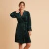 Velvet Ribbed Robe - Emerald -Wedding Dress Store BIRDY GREY VELVET RIBBED ROBE GREEN 02 686c1374 8cb2 47b4 8751 cca885ba4526
