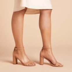 Mary High Chunky Heel - Nude Latte -Wedding Dress Store a4ce275aa8d0391090add10d1873357b