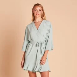 Kenny Ruffle Robe - Sage 20 Kenny Ruffle Robe - Sage -Wedding Dress Store a79e4d0cdb4ded9827d2bc4d65939f3d