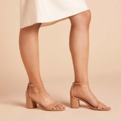 Natalie Chunky Heel - Nude Latte -Wedding Dress Store a87f57e64156d8a399efb217565316f7