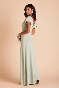 Hannah Crepe Dress - Sage -Wedding Dress Store abe432e3c2435f6f8a5c39828f11a5af